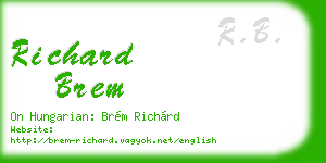 richard brem business card