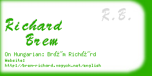 richard brem business card